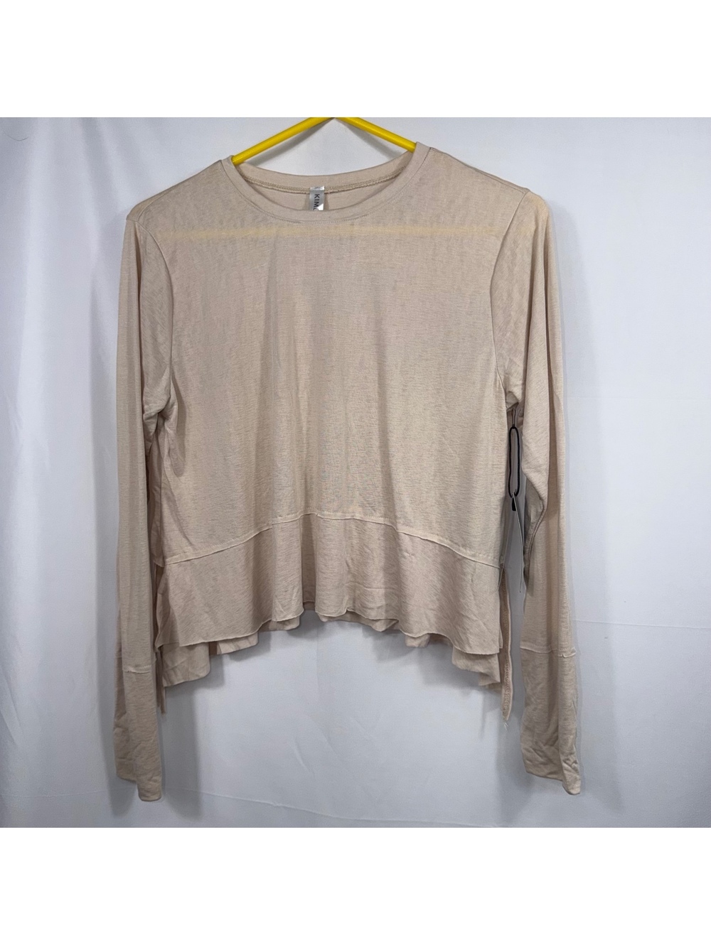 Kimberly C Sand Layered Hi-Low Top S NWT